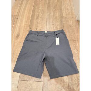 Swet Tailor Men's Gray Mid Rise Everyday Flat Front Chino Short Size 36 NWT